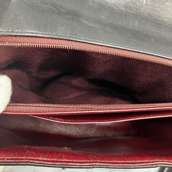 Authentic CHANEL Briefcase Business Bag 24K Vintage Lambskin Top Handle Handbag - Picture 13 of 14